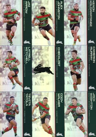 2025 NRL Traders Silver Parallel Team Set - South Sydney Rabbitohs