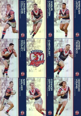 2025 NRL Traders Silver Parallel Team Set - Sydney Roosters