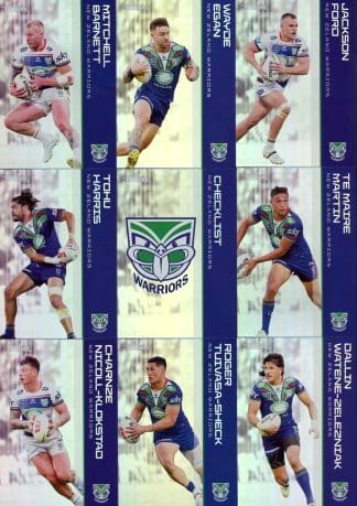 2025 NRL Traders Silver Parallel Team Set - Warriors