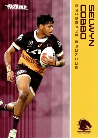 2025 NRL Traders Common Card - Base 003 Selwyn Cobbo Brisbane Broncos