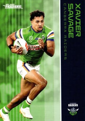 2025 NRL Traders Common Card - Base 012 Xavier Savage Canberra Raiders