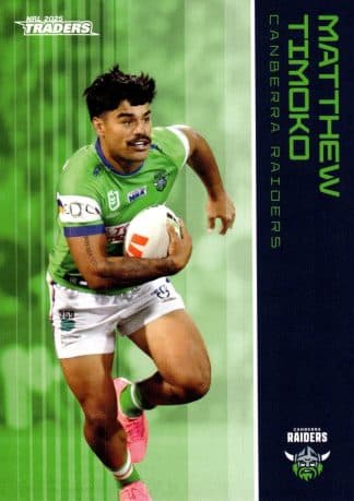 2025 NRL Traders Common Card - Base 016 Matthew Timoko Canberra Raiders