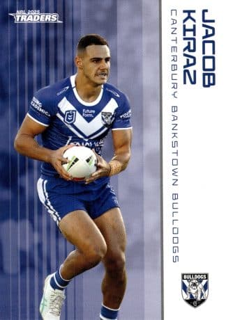 2025 NRL Traders Common Card - Base 024 Jacob Kiraz Canterbury Bulldogs