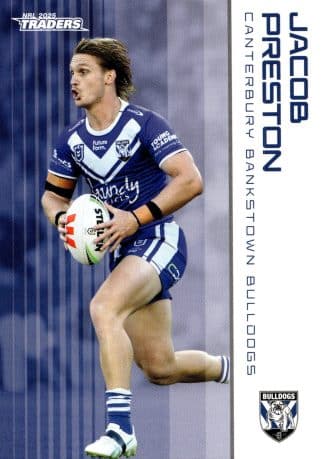2025 NRL Traders Common Card - Base 026 Jacob Preston Canterbury Bulldogs