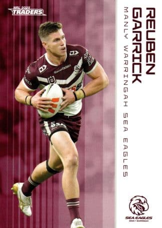 2025 NRL Traders Common Card - Base 058 Reuben Garrick Manly Sea Eagles