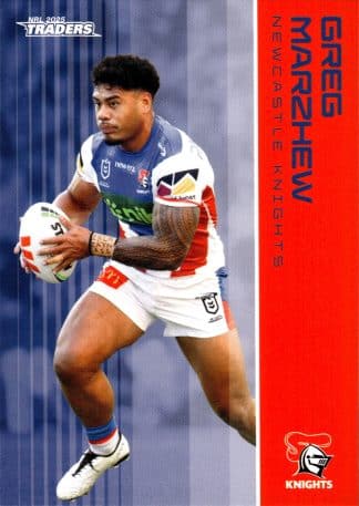 2025 NRL Traders Common Card - Base 078 Greg Marzhew Newcastle Knights