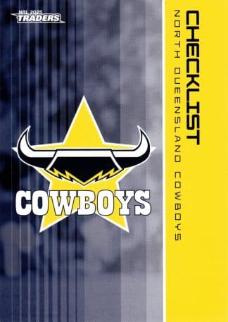 2025 NRL Traders Common Card - Base 082 Checklist North QLD Cowboys