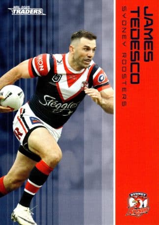 2025 NRL Traders Common Card - Base 132 James Tedesco Sydney Roosters