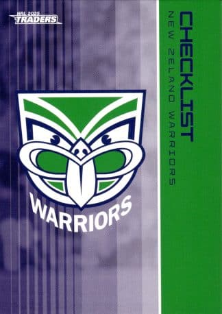 2025 NRL Traders Common Card - Base 136 Checklist Warriors