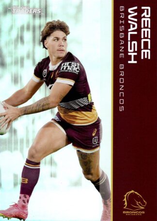 2025 NRL Traders Silver Parallels - PS009 Reece Walsh Brisbane Broncos