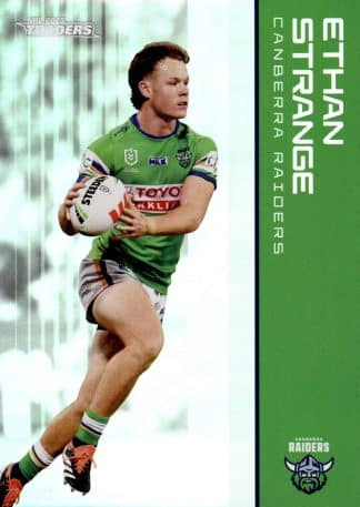 2025 NRL Traders Silver Parallels - PS014 Ethan Strange Canberra Raiders