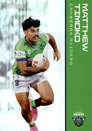 2025 NRL Traders Silver Parallels - PS016 Matthew Timoko Canberra Raiders