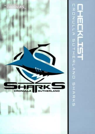 2025 NRL Traders Silver Parallels - PS028 Checklist Cronulla Sharks