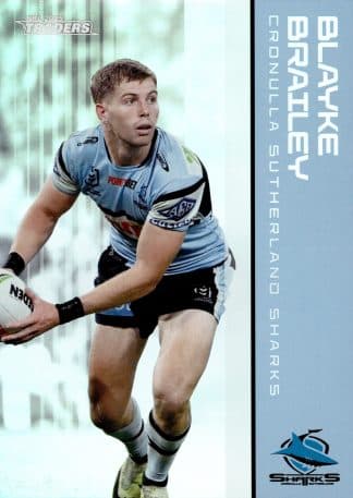 2025 NRL Traders Silver Parallels - PS029 Blayke Brailey Cronulla Sharks