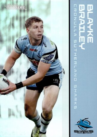 2025 NRL Traders Silver Parallels - PS029 Blayke Brailey Cronulla Sharks
