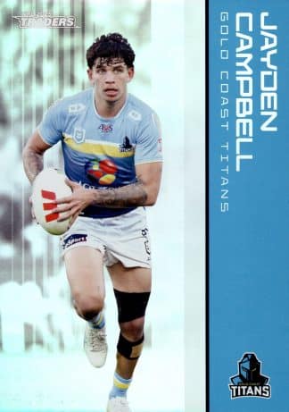 2025 NRL Traders Silver Parallels - PS048 Jayden Campbell Gold Coast Titans