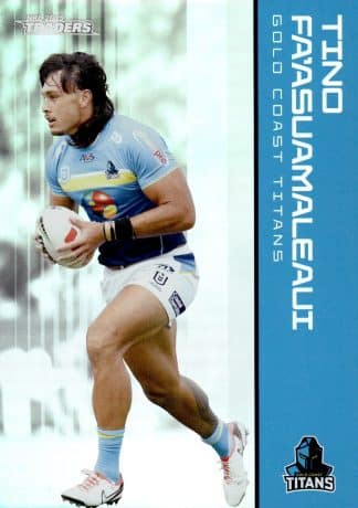 2025 NRL Traders Silver Parallels - PS049 Tino Fa'asuamaleaui Gold Coast Titans