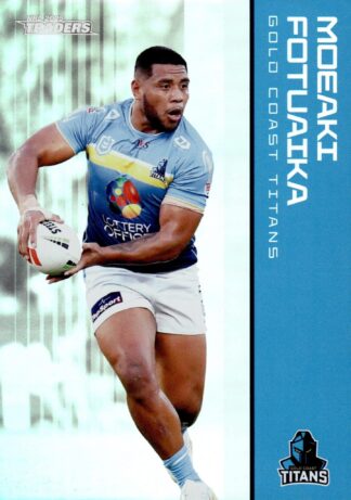 2025 NRL Traders Silver Parallels - PS052 Moeaki Fotuaika Gold Coast Titans