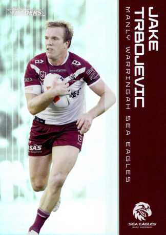 2025 NRL Traders Silver Parallels - PS062 Jake Trbojevic Manly Sea Eagles