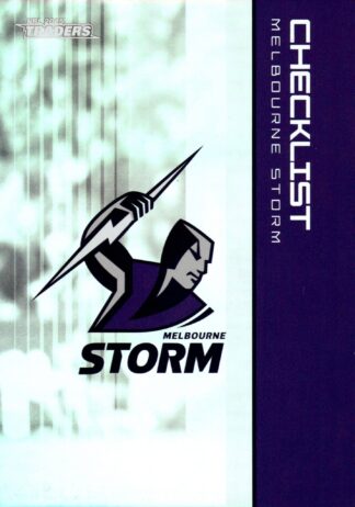 2025 NRL Traders Silver Parallels - PS064 Checklist Melbourne Storm