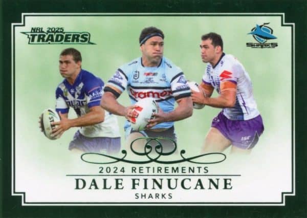2025 NRL Traders Retirements Parallel - RP05 Dale Finucane Cronulla Sharks