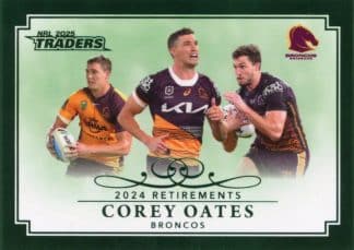 2025 NRL Traders Retirements Parallel - RP12 Corey Oates Brisbane Broncos