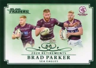 2025 NRL Traders Retirements Parallel - RP13 Brad Parker Manly Sea Eagles