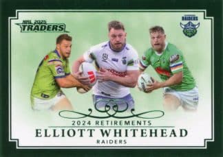 2025 NRL Traders Retirements Parallel - RP17 Elliott Whitehead Canberra Raiders