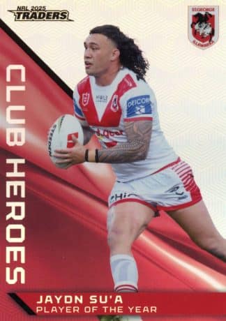 2025 NRL Traders Club Heroes - CH34 Jaydn Su`a St George Dragons