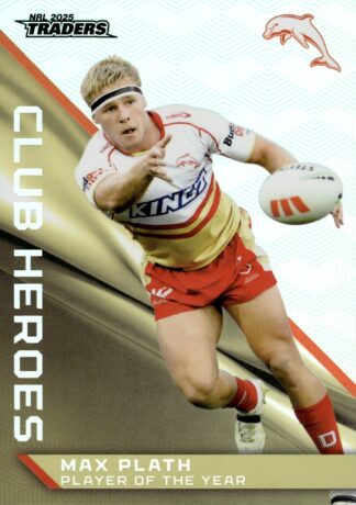 2025 NRL Traders Club Heroes Album Card - CHA12 Max Plath Dolphins