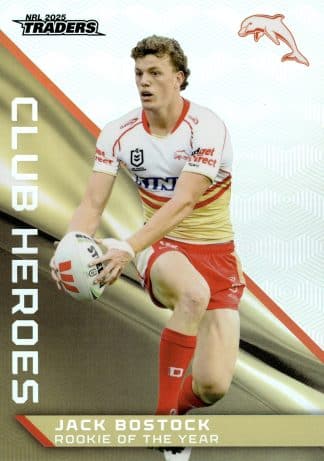 2025 NRL Traders Club Heroes Album Card - CHA13 Jack Bostock Dolphins