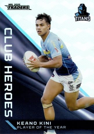 2025 NRL Traders Club Heroes Album Card - CHA14 Keano Kini Gold Coast Titans