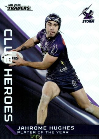 2025 NRL Traders Club Heroes Album Card - CHA19 Jahrome Hughes Melbourne Storm