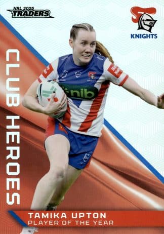2025 NRL Traders Club Heroes Album Card - CHA23 Tamika Upton Newcastle Knights