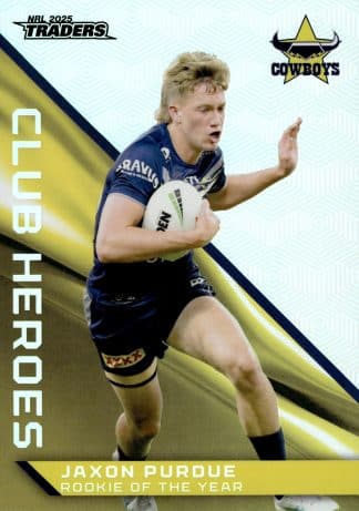 2025 NRL Traders Club Heroes Album Card - CHA25 Jaxon Purdue North QLD Cowboys