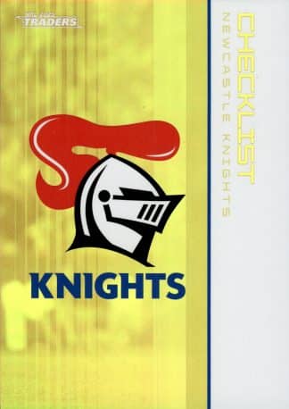 2025 NRL Traders Gold Parallel - GS073 Checklist Newcastle Knights