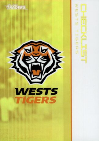 2025 NRL Traders Gold Parallel - GS145 Checklist Wests Tigers