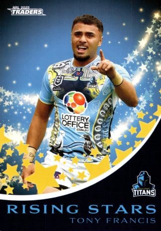2025 NRL Traders Rising Star - RS16 Tony Francis Gold Coast Titans