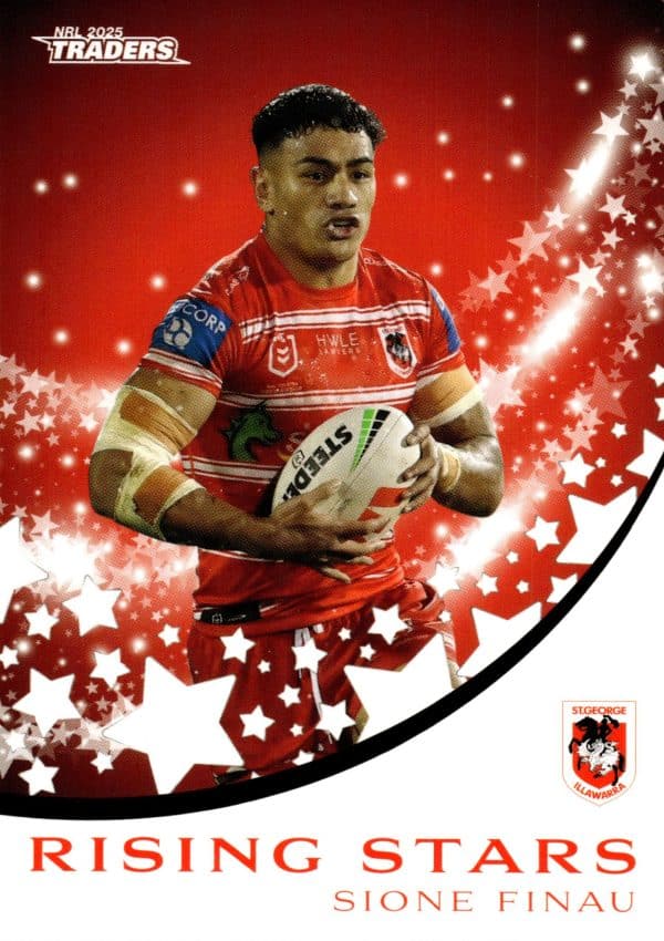 2025 NRL Traders Rising Star - RS41 Sione Finau St George Dragons