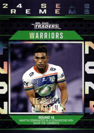 2025 NRL Traders Season To Remember - SR47 Te Maire Martin Warriors