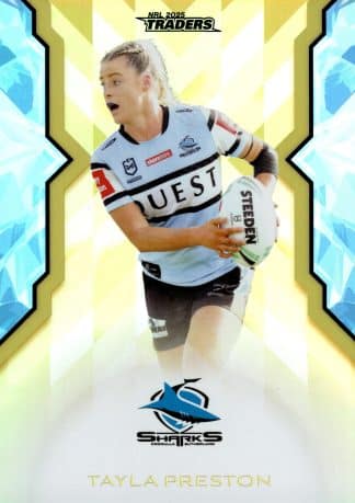 2025 NRL Traders NRLW Women Gold - WG20 Tayla Preston Cronulla Sharks