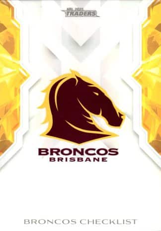 2025 NRL Traders NRLW Women - W01 Checklist Brisbane Broncos