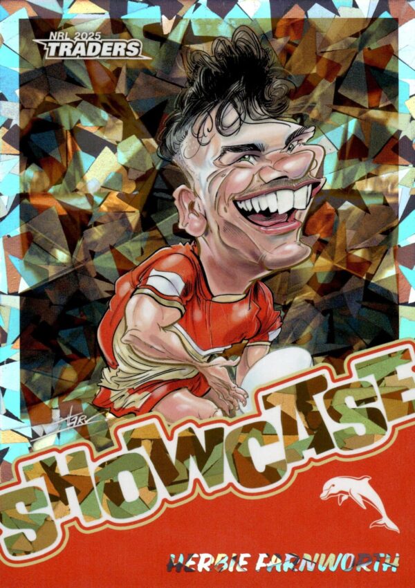 2025 NRL Traders Bronze Showcase Caricatures - SB06 Herbie Farnworth Dolphins