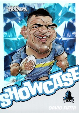 2025 NRL Traders Showcase Caricatures - S07 David Fifita Gold Coast Titans