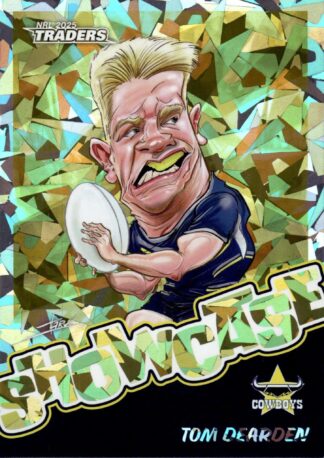 2025 NRL Traders Gold Showcase Caricatures - SG11 Tom Dearden North QLD Cowboys