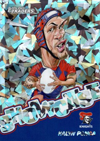 2025 NRL Traders Silver Showcase Caricatures - SS10 Kalyn Ponga Newcastle Knights