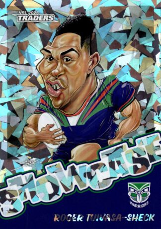 2025 NRL Traders Silver Showcase Caricatures - SS17 Roger Tuivasa-Sheck Warriors