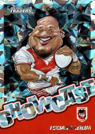 2025 NRL Traders Titanium Showcase Caricatures - ST15 Luciano Leilua St George Dragons