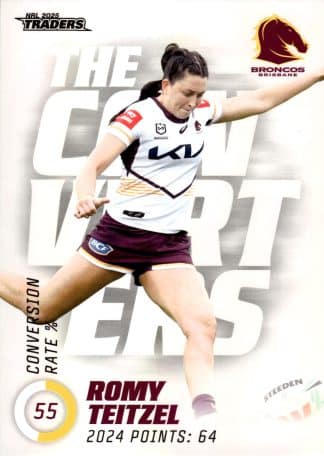 2025 NRL Traders NRLW The Converters - TC18 Romy Teitzel Brisbane Broncos