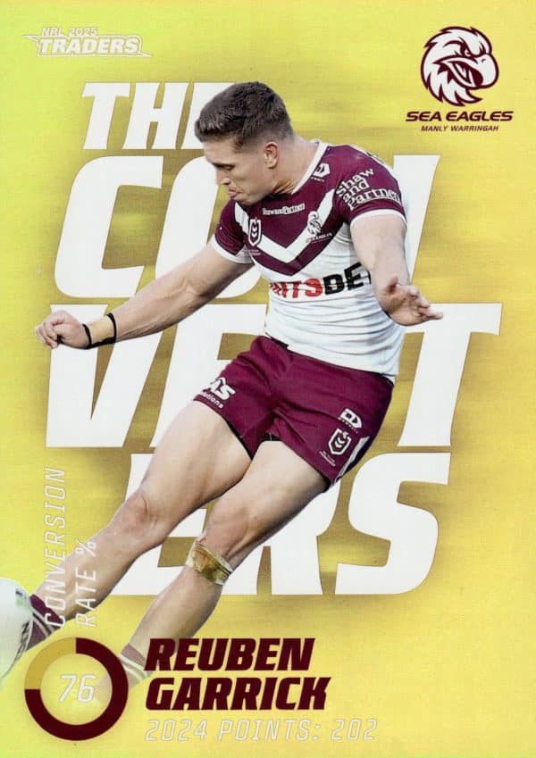 2025 NRL Traders NRL The Converters Parallel - TCP07 Reuben Garrick Manly Sea Eagles